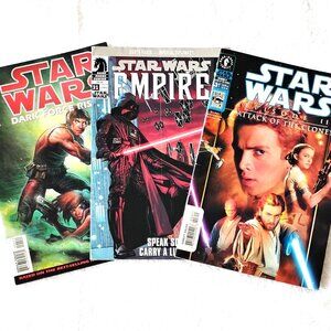 Vintage (3) Star Wars Comic Books Dark Force Rising, Empire, Attack of the Clone